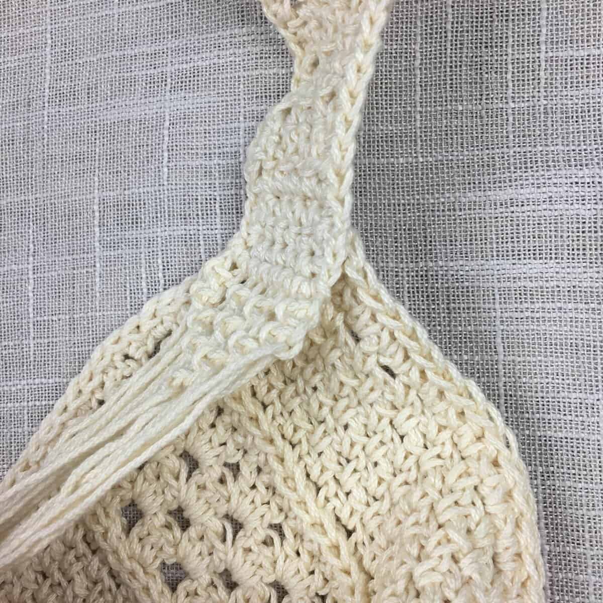 Free Crochet Tote Bag Pattern - On the Bias Tote Bag by A Crocheted Simplicity #crochetbag #crochetbagpattern #freecrochetbagpattern #freecrochetpattern #crochettotebag #crochetpattern