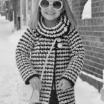 Crochet Jacket Pattern - Girls Houndstooth Jacket by A Crocheted Simplicity #crochetjacket #houndstooth #houndstoothjacket #houndstoothsweater #crochethoundstooth #crochetforgirls #crochetsweater #handmadejacket