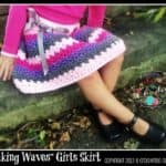 Crochet Skirt Pattern - Making Waves Girls Skirt by A Crocheted Simplicity #crochetskirt #crochetgirlsskirt #crochetskirtpattern #girlsskirtpattern #crochetpattern #handmadeskirt