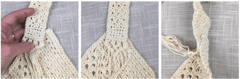 Free Crochet Tote Bag Pattern - On the Bias Tote Bag by A Crocheted Simplicity #crochetbag #crochetbagpattern #freecrochetbagpattern #freecrochetpattern #crochettotebag #crochetpattern