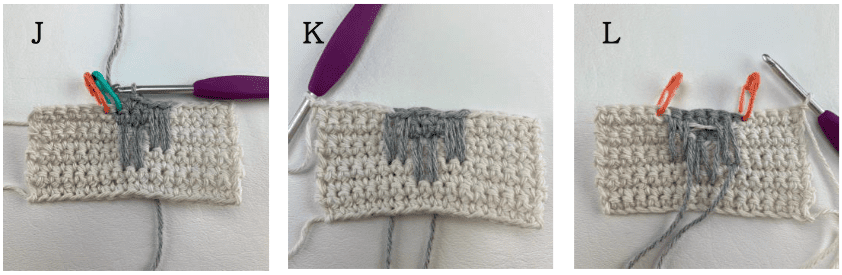 How to crochet spike stitch colorwork