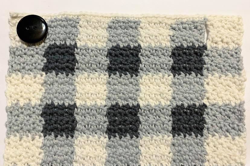 Buffalo Plaid Kitchen Towel Crochet pattern by Jennifer Pionk