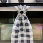 Free Crochet Pattern - Buffalo Plaid Dish Towel by A Crocheted Simplicity #buffaloplaidtowel #buffaloplaidcrochet #freecrochetpattern #crochetdishtowel #crochetteatowel #farmhousechecktowel #crochetkitchentowel