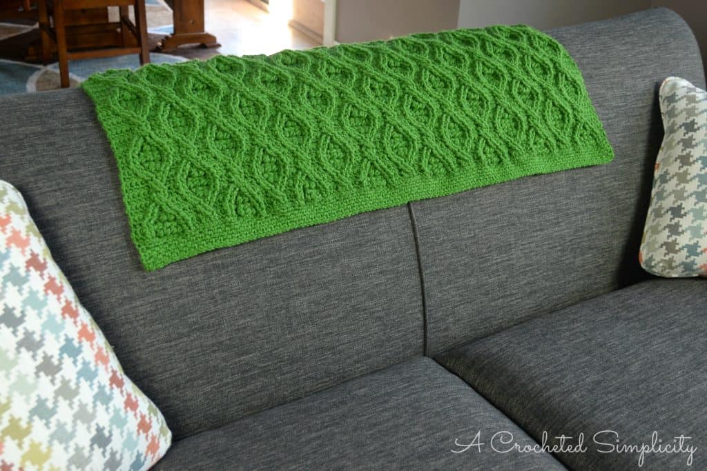 Hourglass Cabled Afghan Crochet Pattern by A Crocheted Simplicity