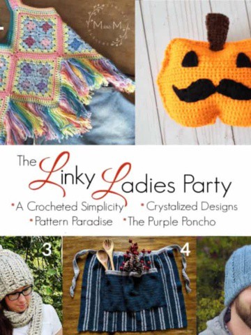 Come join us for The Linky Ladies community link party! Enter for a chance to win a $25 Amazon gift card simply by linking up your knit or crochet project! #link party #crochetlinkparty #knitlinkparty #fiberarts #linkparty