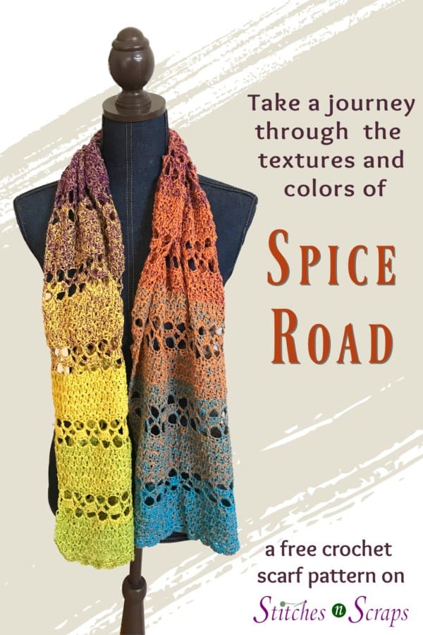 Free Crochet Pattern - Spice Road Scarf by Stitches n' Scraps