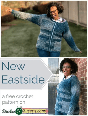 Free Crochet Pattern - New Eastside Cardigan by Stitches n' Scraps