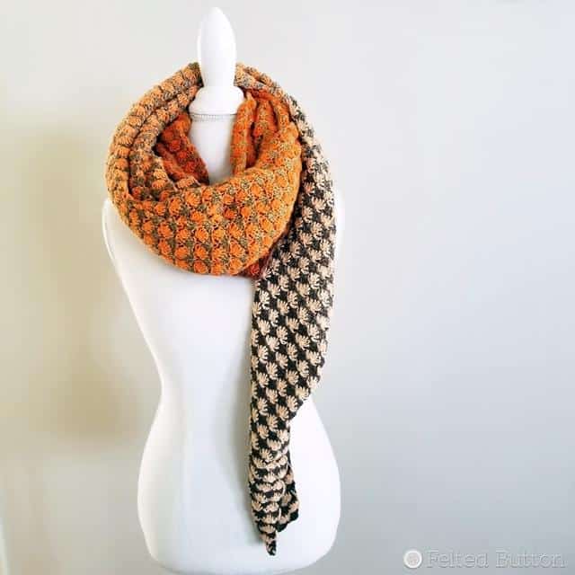 Free Crochet Pattern - Duo Shawl by Susan Carlson of Felted Button