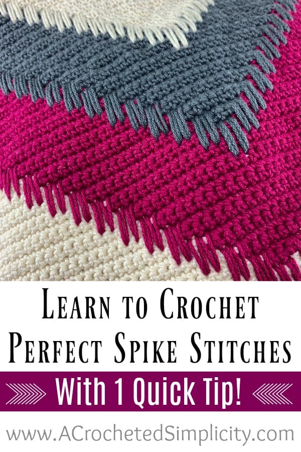 1 Quick & Simple Tip for crocheting PERFECT Spike Stitches - Video Tutorial by A Crocheted Simplicity#crochetvideotutorial #crochetstitchtutorial #crochetspikestitch #crochettip #freecrochetpattern #crochetvideo