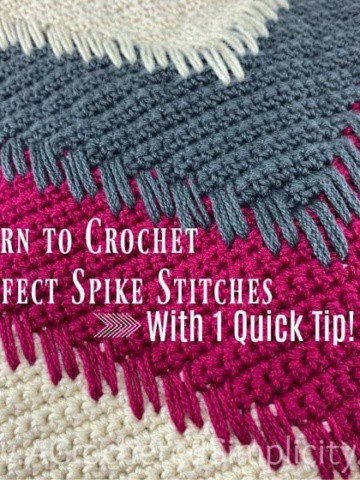 1 Quick & Simple Tip for crocheting PERFECT Spike Stitches - Video Tutorial by A Crocheted Simplicity#crochetvideotutorial #crochetstitchtutorial #crochetspikestitch #crochettip #freecrochetpattern #crochetvideo