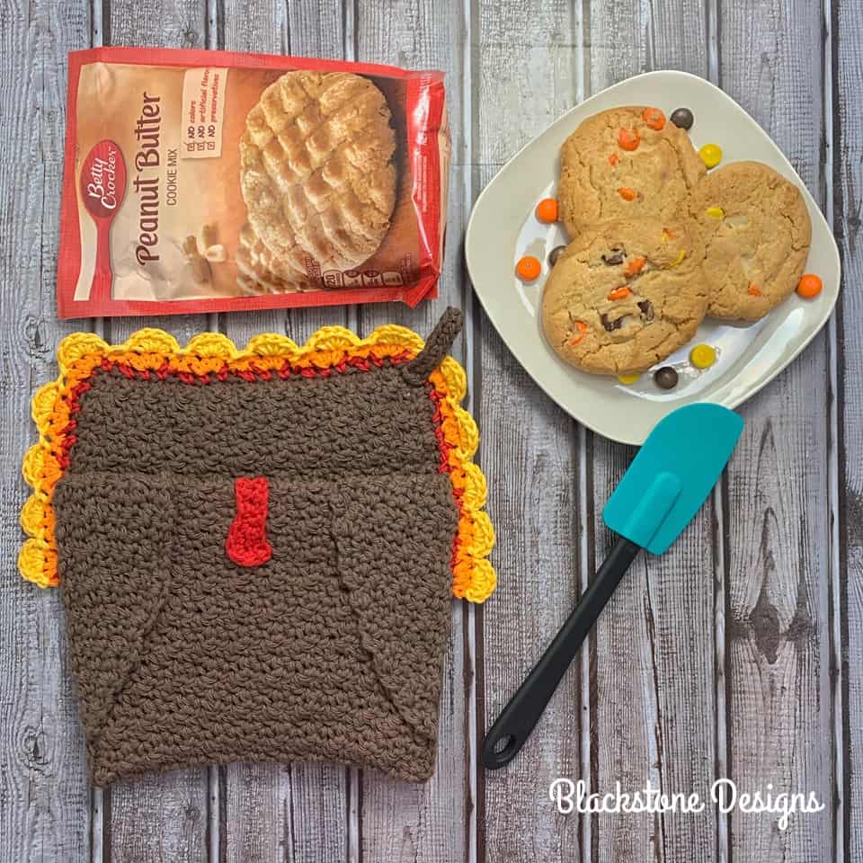 Free Crochet Pot Holder Pattern - Turkey Belly Pot Holder by Blackstone Designs