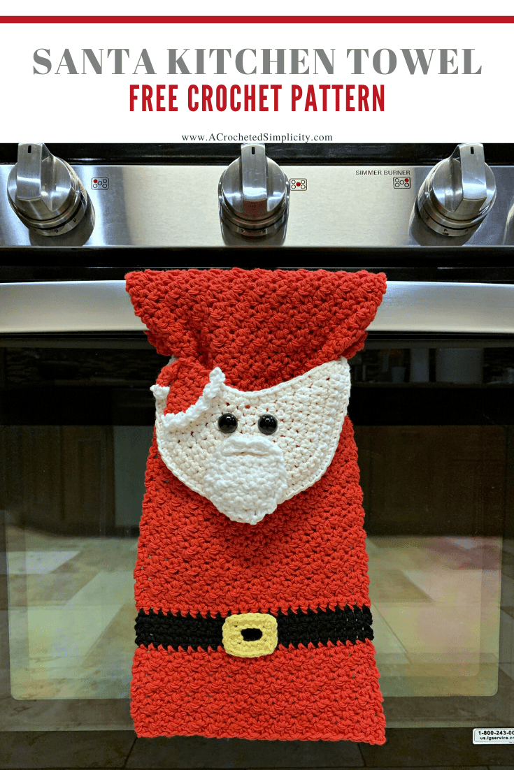 Buffalo Plaid Christmas Kitchen Towels with Crochet Topper