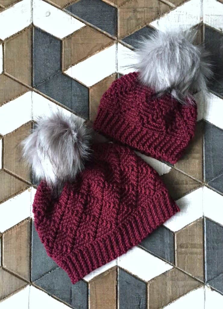Diamonds Beanie & Slouch - Free Crochet Hat Pattern - A Crocheted ...