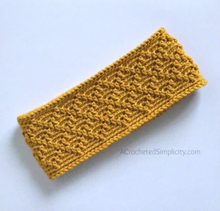 Diamonds Ear Warmer – Free Crochet Pattern