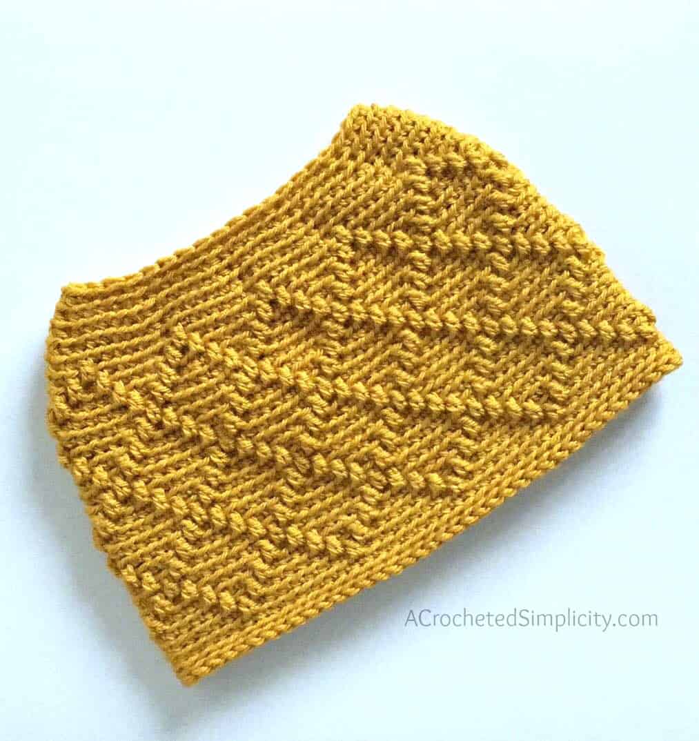 Free Crochet Pattern - Diamonds Messy Bun by A Crocheted Simplicity . #crochetmessybun #freecrochetpattern #crochetdiamonds #crochethat #crochetbunhat #crochetponytailhat #handmade