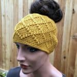 Free Crochet Pattern - Diamonds Messy Bun by A Crocheted Simplicity . #crochetmessybun #freecrochetpattern #crochetdiamonds #crochethat #crochetbunhat #crochetponytailhat #handmade