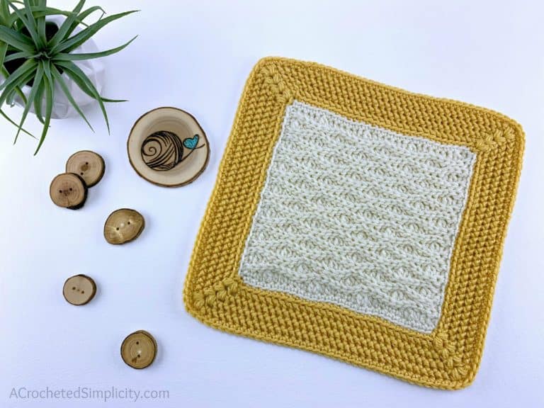 Triple Textures  12″ Afghan Square – Free Crochet Pattern