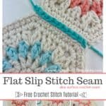 How to Crochet a Flat Slip Stitch Seam - A free crochet tutorial by A Crocheted Simplicity. #crochetseam #freecrochettutorial #crochetslipstitchseam #flatslipstitchseam #surfacecrochetseam