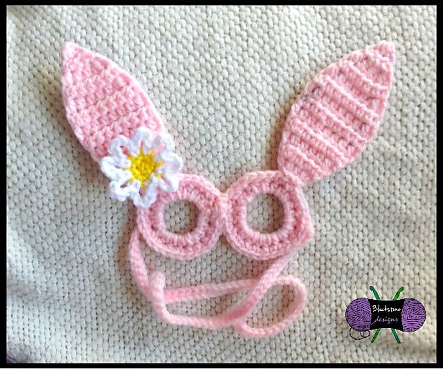 Free Crochet Pattern - Bunny & Sheep Mask Glasses by Blackstone Designs