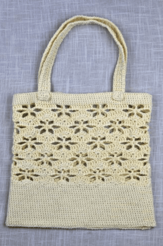 Simple Retro Hollow Crochet Bag, Large Capacity Shopping Bag