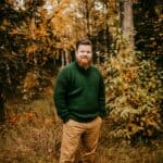 Free Crochet Sweater Pattern - Brentwood Men's Pullover by A Crocheted Simplicity #freecrochetpattern #freecrochetsweaterpattern #crochetmenssweater #crochetshawlcollarsweater #crochetmenssweater #crochetsweaterpattern #menssweater #crochetformen