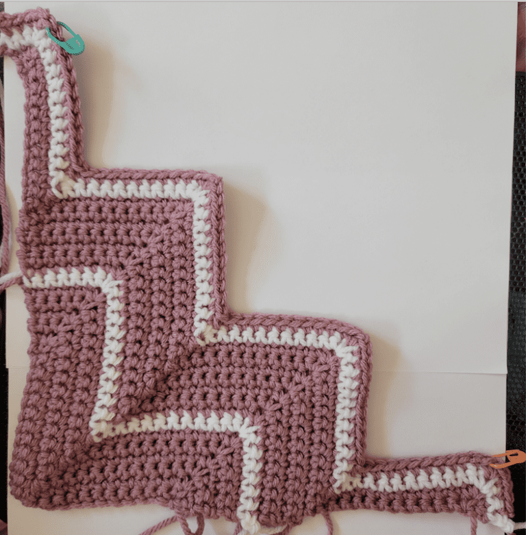 Diagonal Chevrons 12" Afghan Square Free Crochet Pattern A