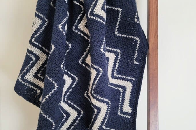 Free Crochet Blanket Pattern - Diagonal Chevron Lapghan by A Crocheted Simplicity #freecrochetpattern #freecrochetblanketpattern #crochetlapghanpattern #crochetblanketpattern #crochetrippleblanket #crochetchevronblanket #crochetchevron #c2ccrochet #cornertocornercrochet #crochetlapghan #crochetafghan