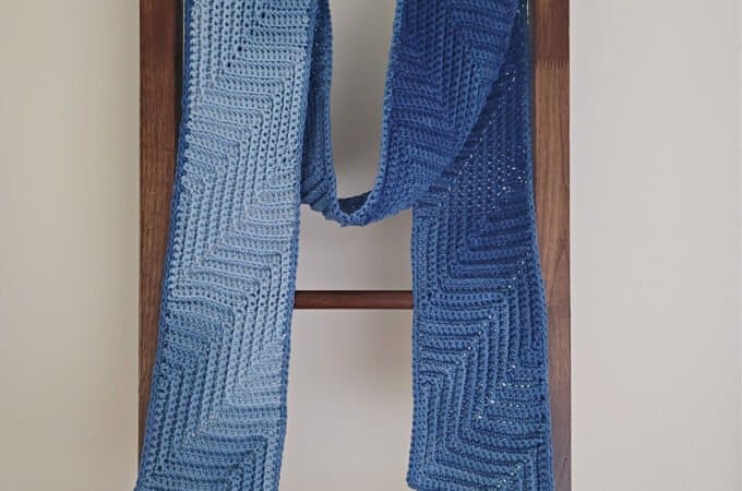 Free Crochet Scarf Pattern - Diagonal Ripple Scarf by A Crocheted Simplicity #freecrochetpattern #crochetscarf #freecrochetscarfpattern #crochetscarfpattern #ripplepattern #crochetripplepattern #crochetripple #handmade