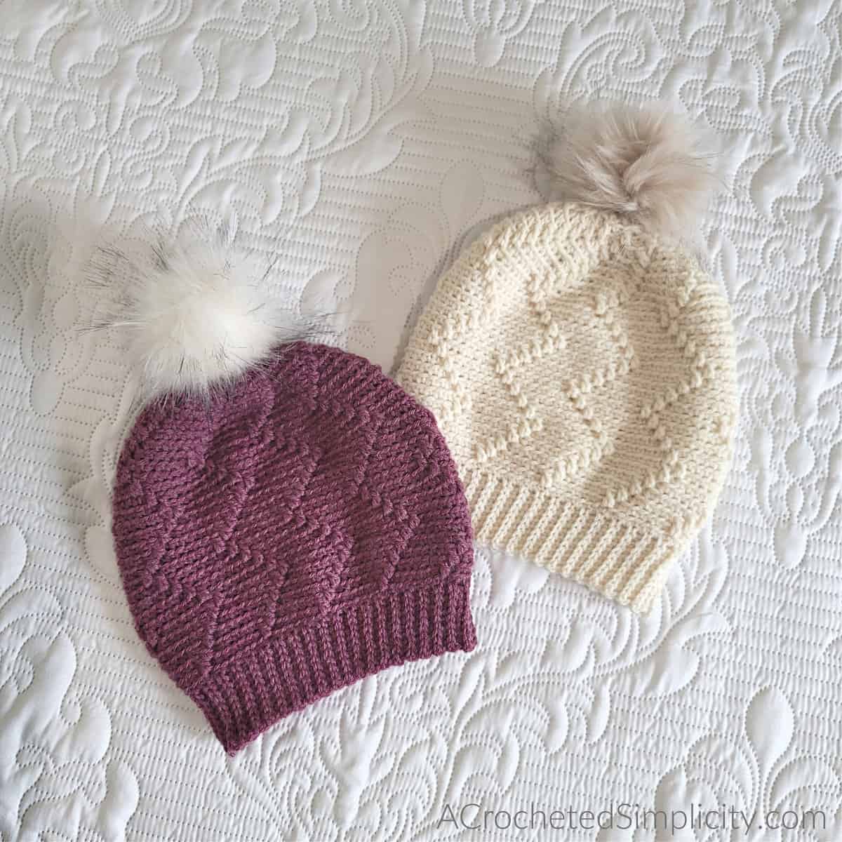 66 Free Crochet Pom Pom Hat Patterns