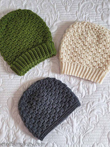 Free Crochet Hat Pattern - Avalon Beanie & Slouch by A Crocheted Simplicity #freecrochetpattern #crochethatpattern #crochetslouchpattern #crochethat #handmadehat