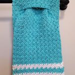 Free Crochet Towel Pattern - Basic Keyhole Kitchen Towel by A Crocheted Simplicity #freecrochetpattern #freecrochettowelpattern #keyhole #keyholetowel #keyholehandtowel #stayputtowel #stayputcrochettowel #keyholetowel #keyholecrochettowel #handmadetowel #crochettowlpattern #crochethandtowel #farmhousekitchentowel #farmhousestripes #crochethandtowel