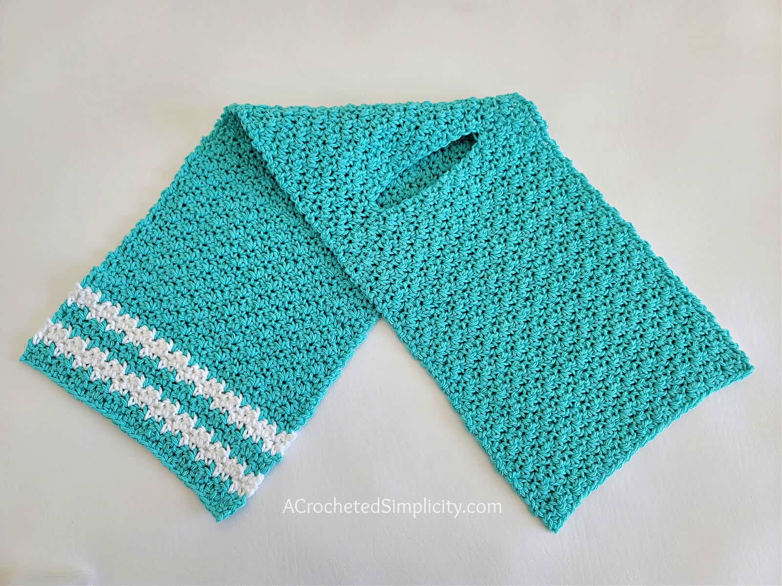 Basic Keyhole Kitchen Towel - Free Crochet Hand Towel Pattern - A