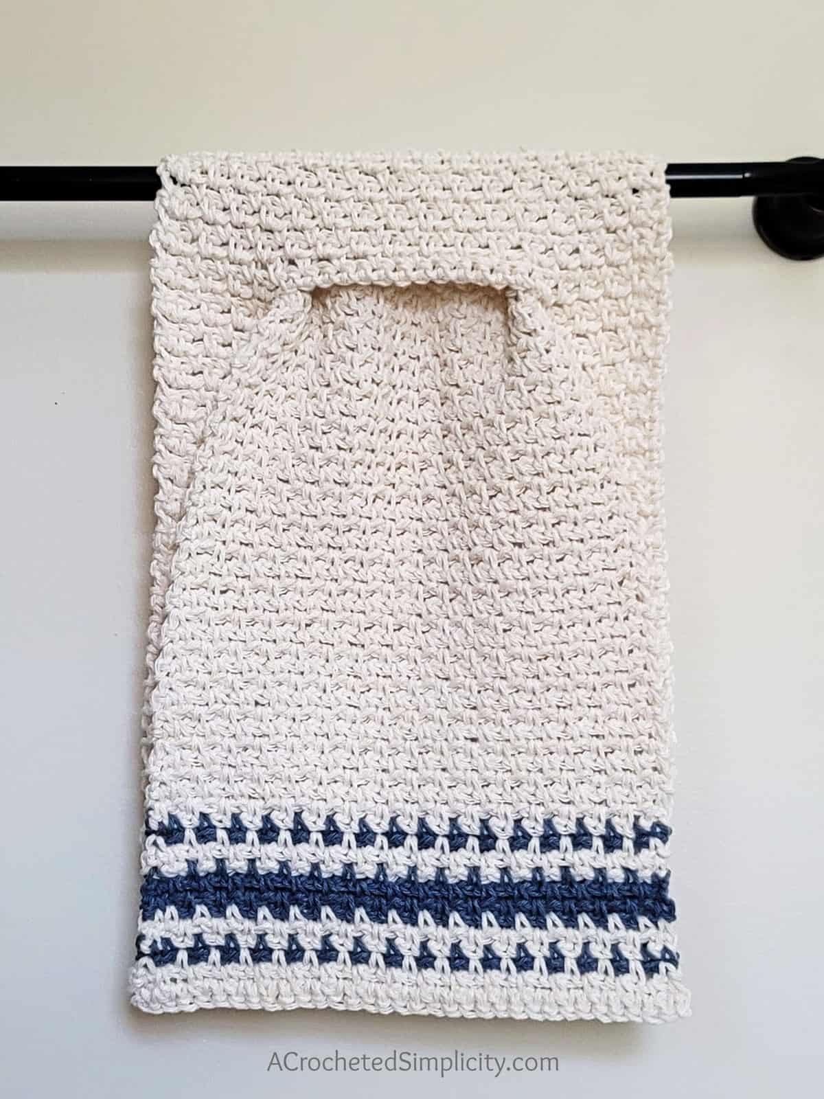 Basic Keyhole Kitchen Towel - Free Crochet Hand Towel Pattern - A Crocheted  Simplicity