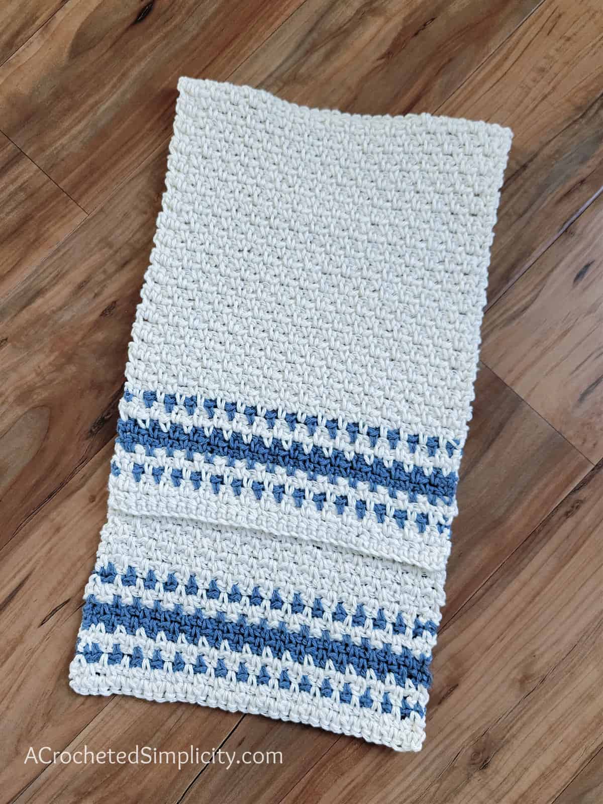 Basic Keyhole Kitchen Towel - Free Crochet Hand Towel Pattern - A