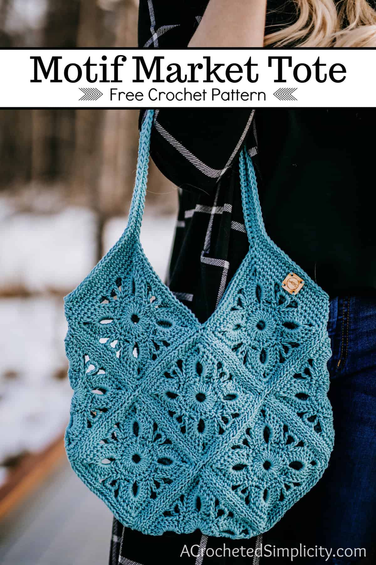 Rose City Tote, a free granny square bag pattern - TL Yarn Crafts