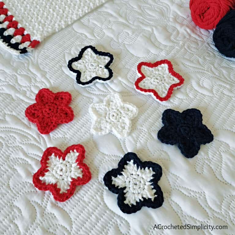 Simple Crochet Star Pattern – 3 Ways – Free Crochet Pattern