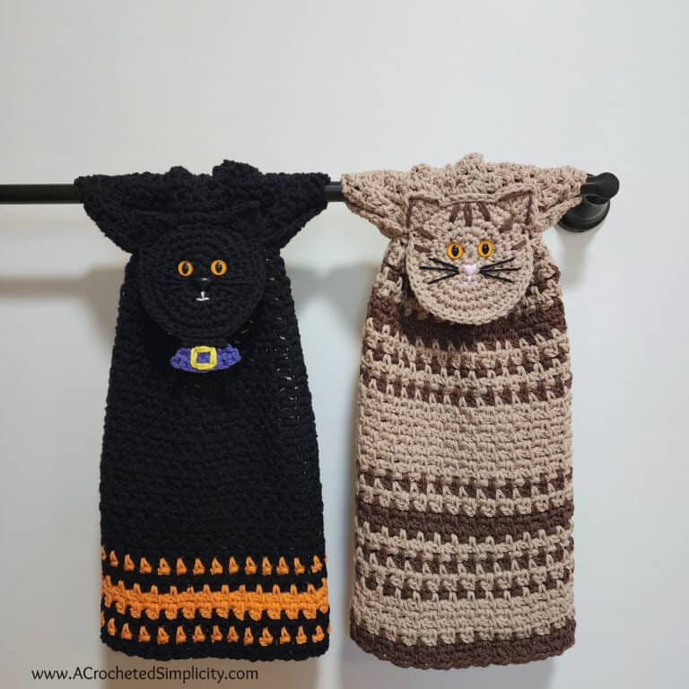 Kitty Cat Hand Towel – Free Crochet Towel Pattern