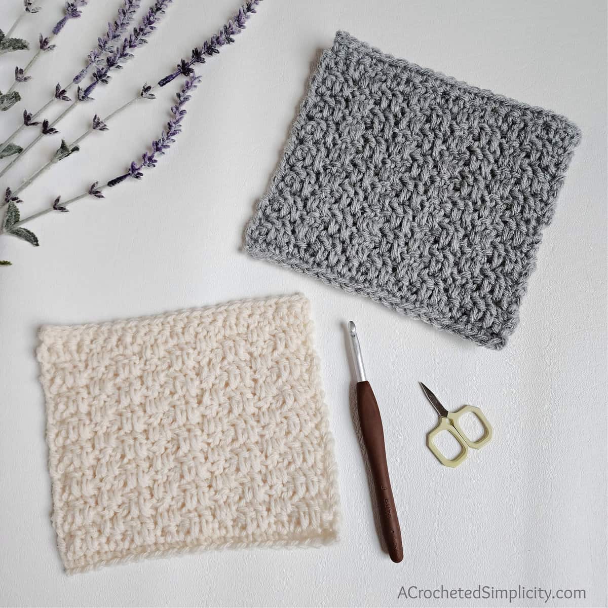 Moss Stitch Dish Towel  Easy Crochet Tutorial 