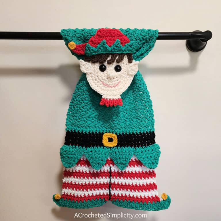 Elf Kitchen Towel – Free Crochet Towel Pattern