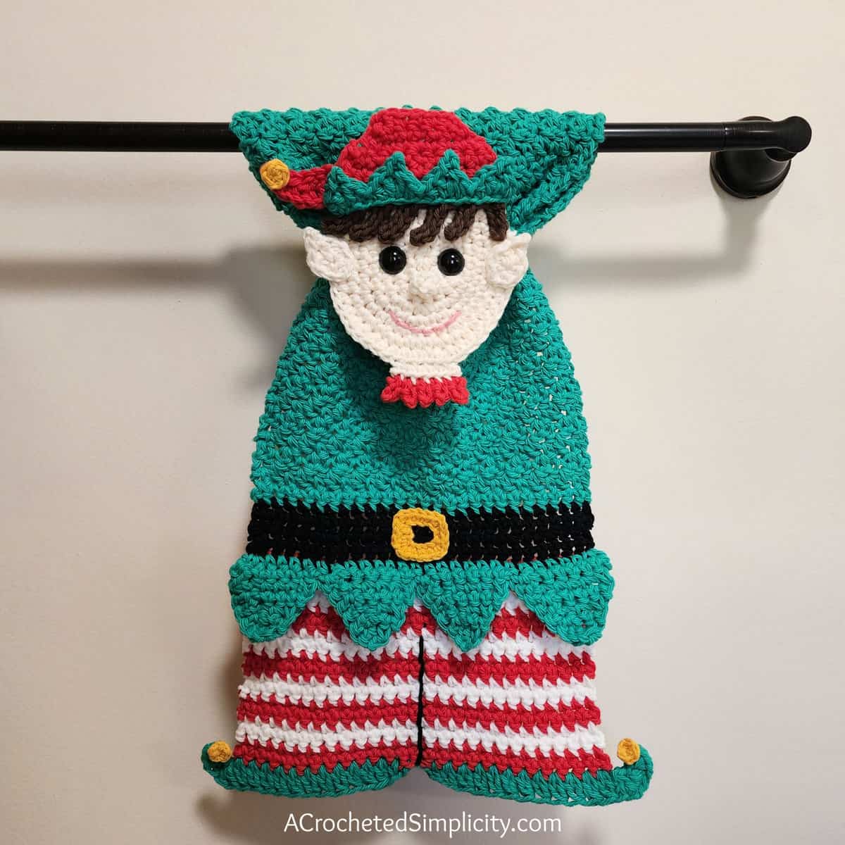 Snowman Kitchen Towel - Free Crochet Towel Pattern - A Crocheted