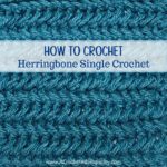 How to Crochet Herringbone Single Crochet Stitch Tutorial - by A Crocheted Simplicity #crochetstitchtutorial #crochettutorial #howtocrochet #herringbonestitch #herringbonesc #herringbonecrochetstitch #freecrochettutorial