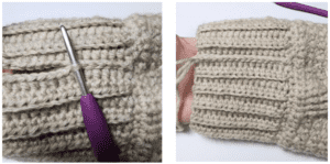 Twisted Textures Wine Cozy - Free Crochet Pattern by A Crocheted Simplicity #freecrochetpattern #crochetwinecozy #crochetwinetote #crochetcables #crochetminibeanstitch #minibeanstitch #handmadewinecozy #quickcrochetgift #oneskeincrochet #diywinecozy