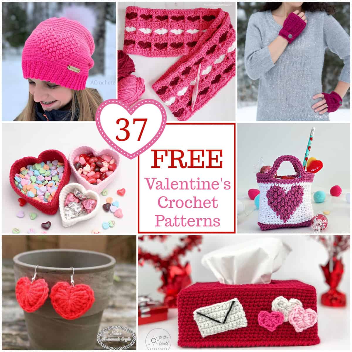 Cross stitch heart charms for Valentine's Day - so quick you can