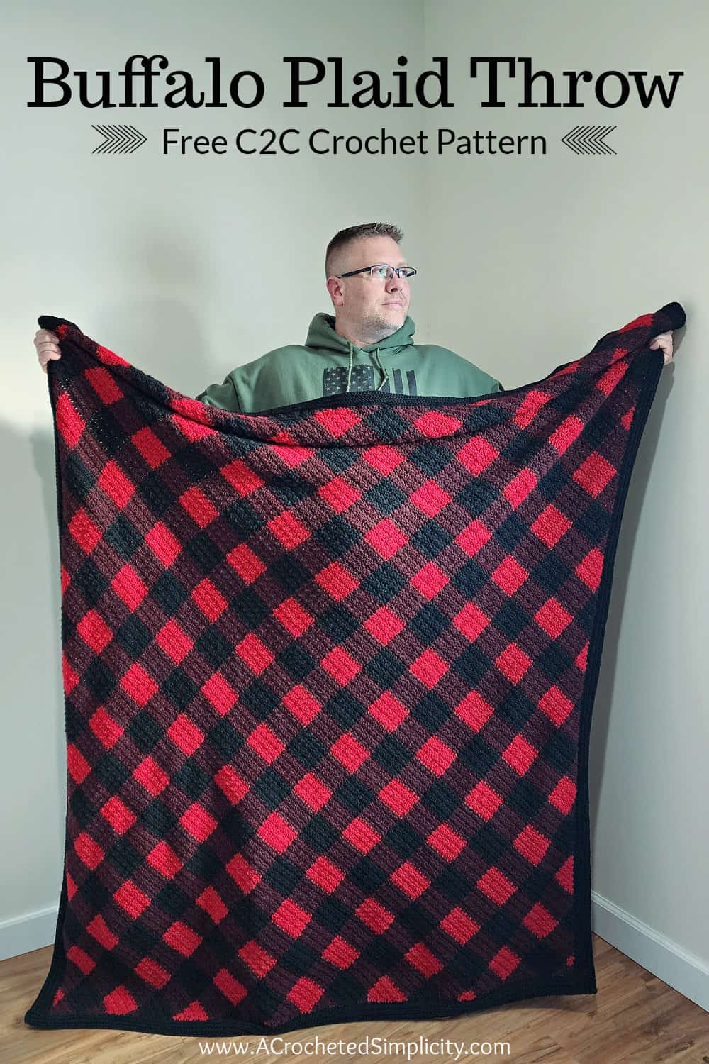 C2C Crochet Buffalo Plaid Blanket A Crocheted Simplicity