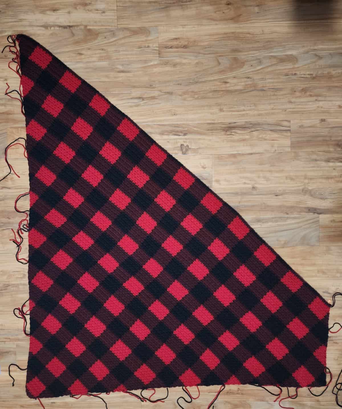 Corner to corner rectangle in buffalo plaid