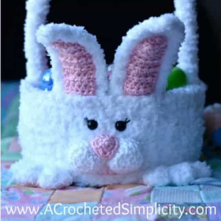 Crochet Easter Basket – Cottontail Bunny Easter Basket