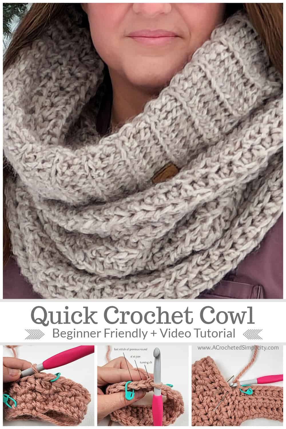 Crochet Hooded Cowl Pattern