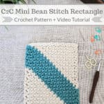 Image is of a c2c rectangle in cream and succulent.