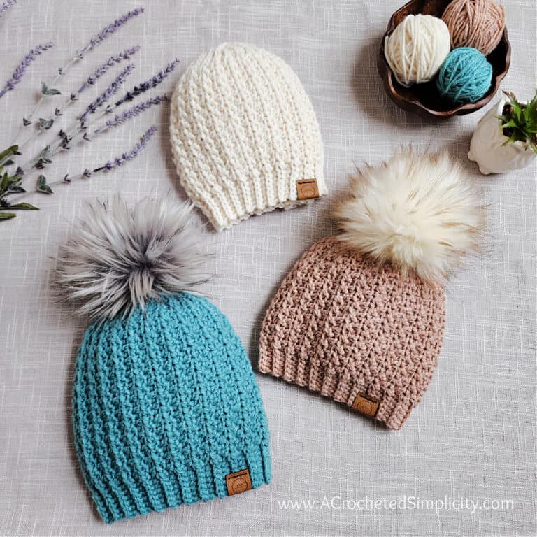 Easy Short Row Crochet Hat Pattern