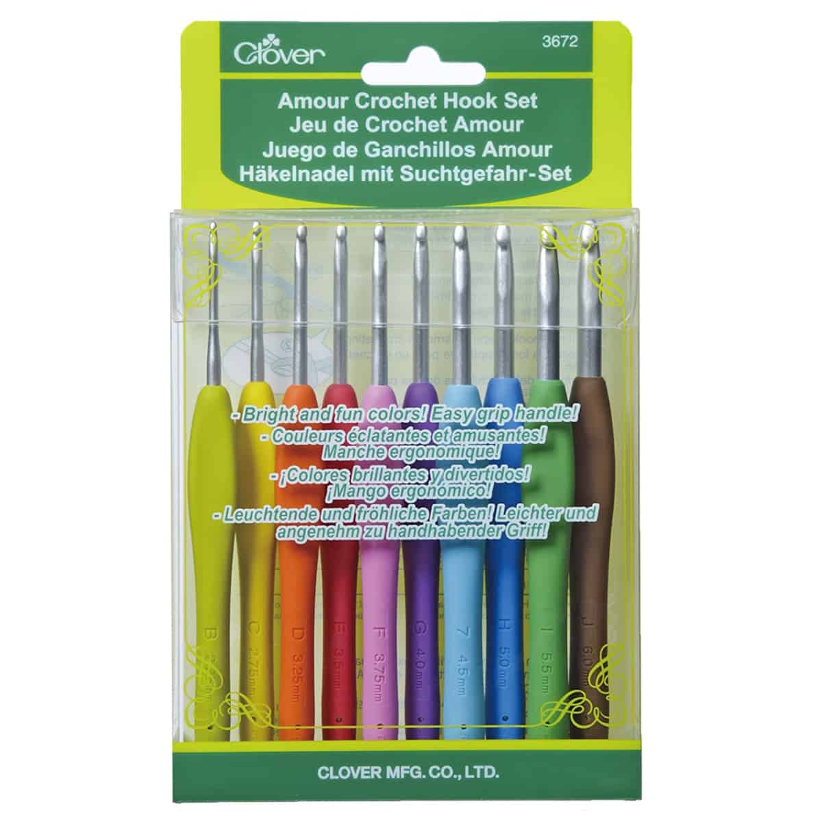 Clover amour crochet hook set.